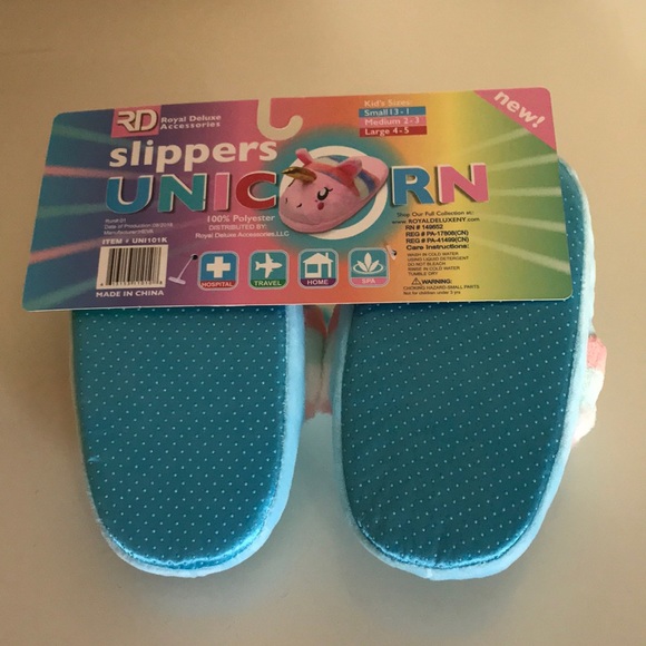 🦄Kids unicorn slippers🌈 - Picture 3 of 3